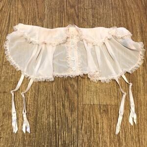 NWOT Victoria’s Secret Sexy Little Thing Pink Floral Stretch Lace Garter Belt